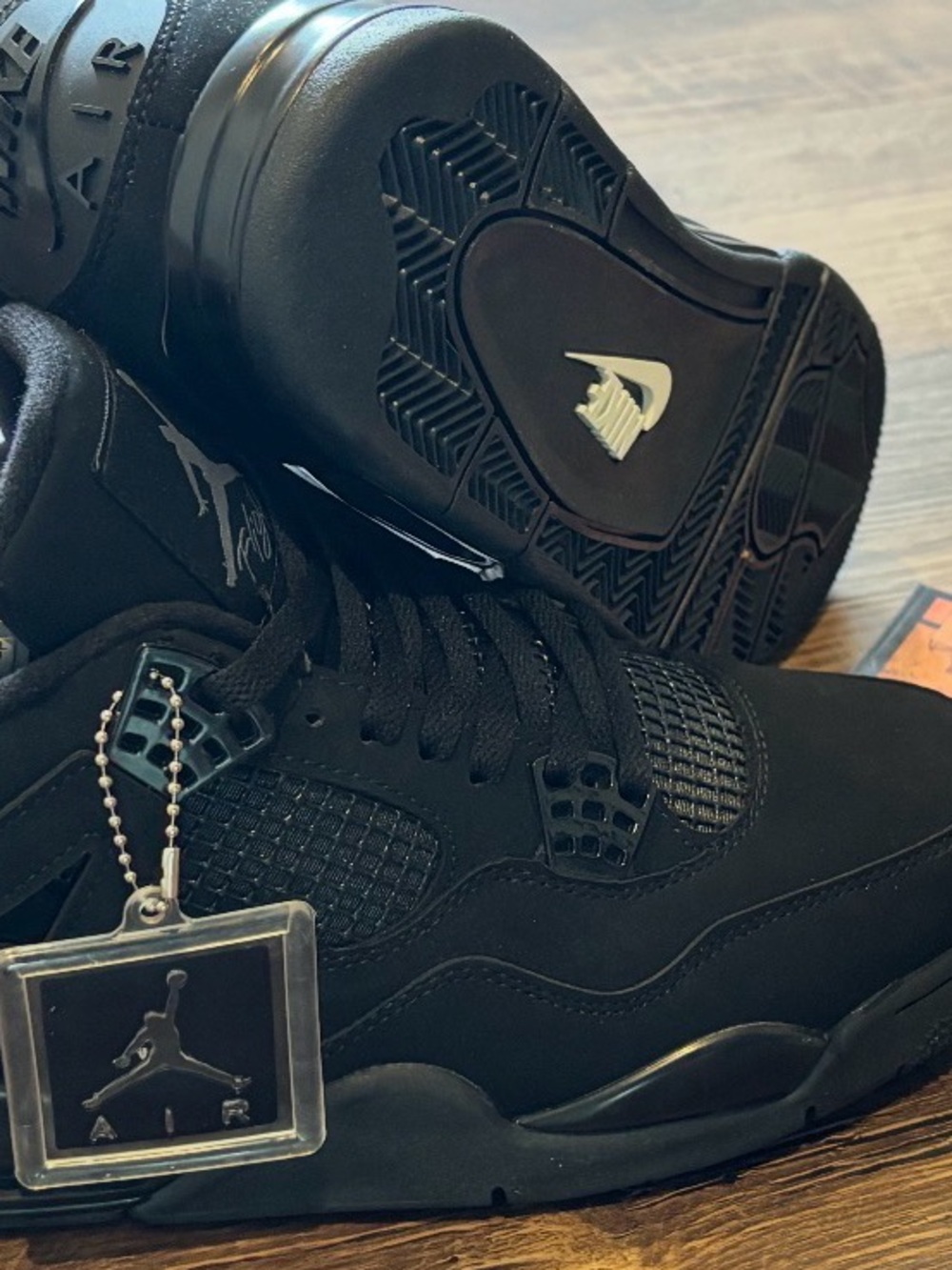 Jordan Men's Black Retro 4 Sneakers